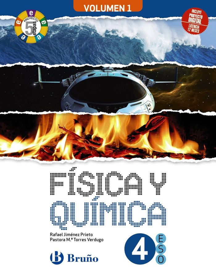 FÍSICA Y QUÍMICA 4 ESO 3 VOLÚMENES PROYECTO 5 ETAPAS (Trimestres)